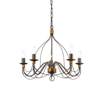 Candelabru CORTE Ideal Lux 057187, D64 cm, 5xE14