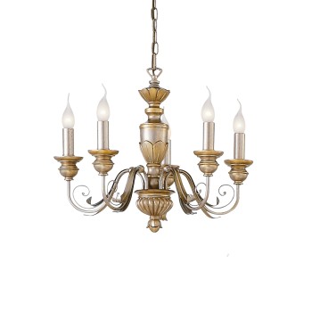 Candelabru FIRENZE auriu Ideal Lux 020822, D55 cm, 5xE14