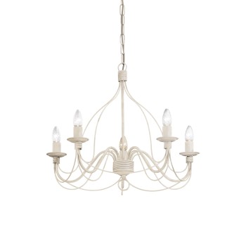 Candelabru CORTE alb Ideal Lux 005881, D64 cm, 5xE14