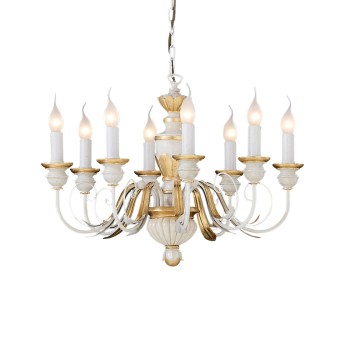 Candelabru FIRENZE alb Ideal Lux 012872, D64 cm, 8xE14