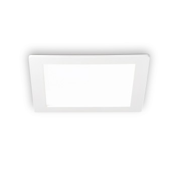 Spot incastrat LED GROOVE alb Ideal Lux 124001, 16.8x16.8 cm, 20W