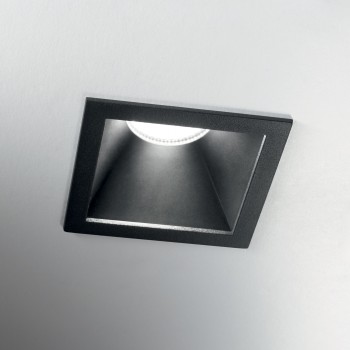 Spot incastrat LED GAME negru Ideal Lux 192383, 8.4x8.4 cm, 11W