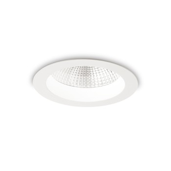 Spot incastrat LED BASIC alb Ideal Lux 193465, D14.4 cm, 15W