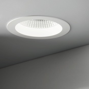 Spot incastrat LED BASIC alb Ideal Lux 193465, D14.4 cm, 15W