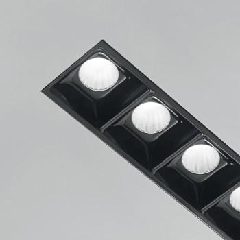 Spot incastrat LED LIKA negru Ideal Lux 206226, 14.1x7.1 cm, 12.5W