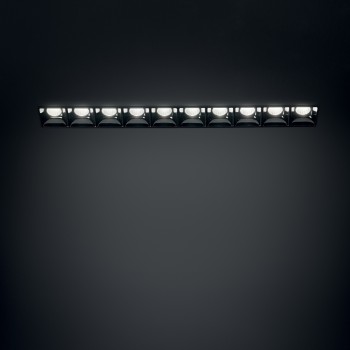 Spot incastrat LED LIKA negru Ideal Lux 206240, 27.4x7.1 cm, 20W