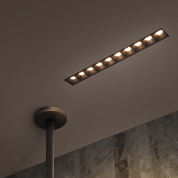 Spot incastrat LED LIKA negru Ideal Lux 206240, 27.4x7.1 cm, 20W