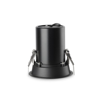 Spot incastrat LED NOVA negru Ideal Lux 248189, D10 cm, 12W