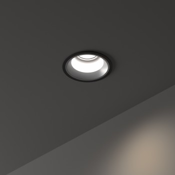 Spot incastrat LED OFF negru Ideal Lux 266572, D16.2 cm, 28W