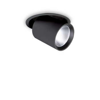 Spot incastrat LED NOVA negru Ideal Lux 267944, D15.4 cm, 30W