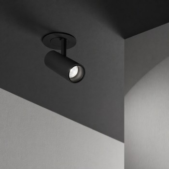 Spot incastrat LED PLAY negru Ideal Lux 268088, D6 cm, 7W