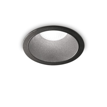 Spot incastrat LED GAME negru Ideal Lux 273167, D12 cm, 20W