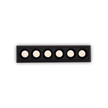 Spot incastrat LED LIKA negru Ideal Lux 305813, 12.2x2.8 cm, 10W