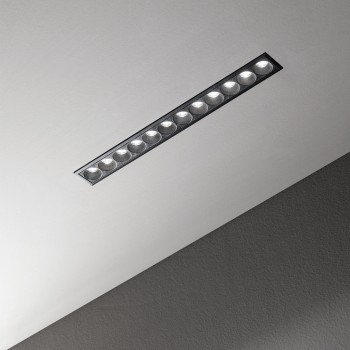 Spot incastrat LED LIKA negru Ideal Lux 305837, 23.6x2.8 cm, 20W