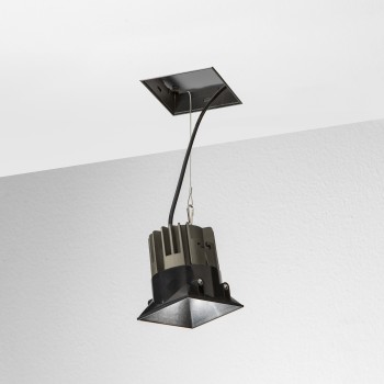 Spot incastrat LED GAME negru Ideal Lux 319674, 10x10 cm, 11W