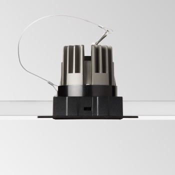 Spot incastrat LED GAME negru Ideal Lux 319674, 10x10 cm, 11W