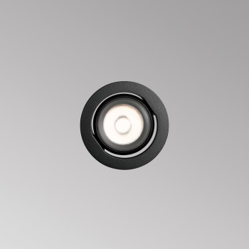 Spot incastrat LED QUARK negru Ideal Lux 323008, D5.8 cm, 12W