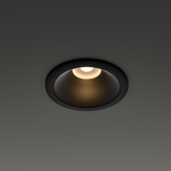 Spot incastrat LED TAG negru Ideal Lux 331256, 9.8x8.5 cm, 7W