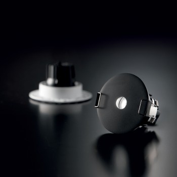 Spot incastrat LED INFINITY negru Ideal Lux 355702, D6.5 cm, 7W