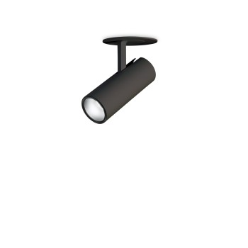 Spot incastrat LED PLAY negru Ideal Lux 370835, D6 cm, 7W