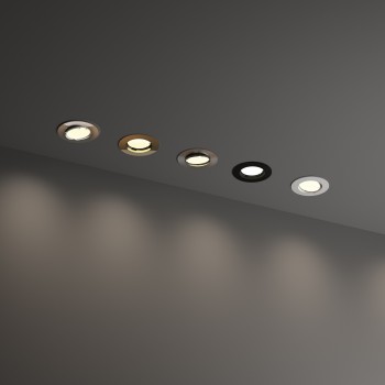 Spot incastrat SWING brunat Ideal Lux 083186, D8.2 cm, 1xGU10