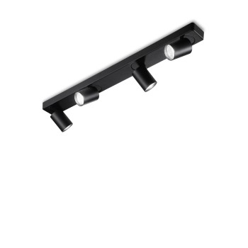 Spot aplicat RUDY negru Ideal Lux 229072, 76x12.5 cm, 4xGU10