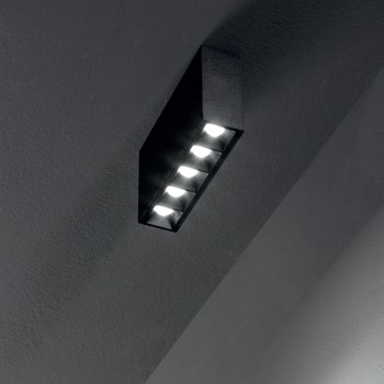 Spot aplicat LED LIKA negru Ideal Lux 244884, 13.5x3.5 cm, 12.5W