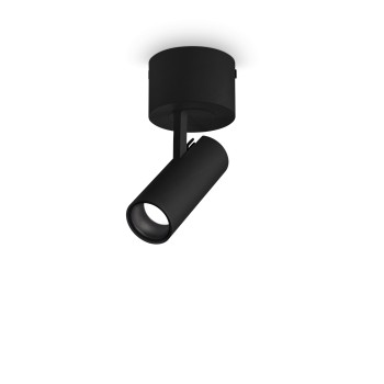 Spot aplicat LED PLAY negru Ideal Lux 268101, D7 cm, 7W