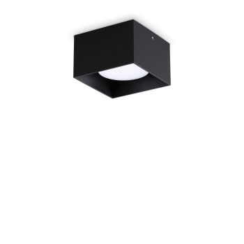 Spot aplicat SPIKE negru Ideal Lux 317496, 10x10 cm, 1xGX53