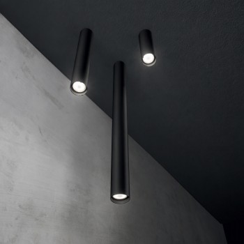 Spot aplicat LOOK negru Ideal Lux 353821, D6 cm, 1xGU10