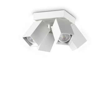 Spot aplicat DYNAMITE alb Ideal Lux 367446, 13.5x13.5 cm, 4xGU10