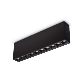 Spot aplicat LED LIKA negru Ideal Lux 369945, 26.9x3.5 cm, 21W