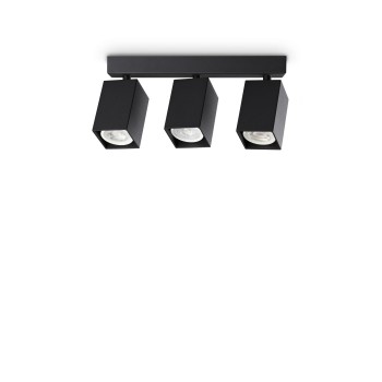 Spot aplicat DYNAMITE negru Ideal Lux 371276, 27.5x5.7 cm, 3xGU10