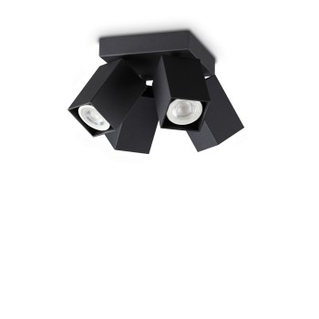 Spot aplicat DYNAMITE negru Ideal Lux 371313, 13.5x13.5 cm, 4xGU10