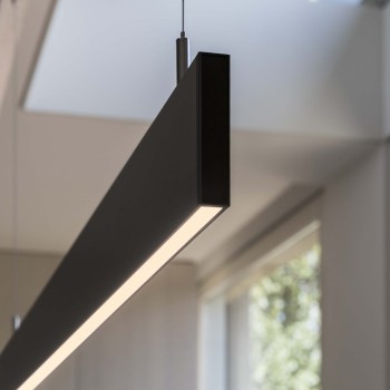 Modul liniar LED STEEL negru Ideal Lux 241975, L120 cm, 32W