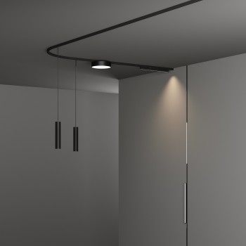 Profil sina DEVA negru Ideal Lux 332475, L100 cm