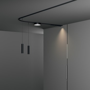Profil sina DEVA negru Ideal Lux 332482, L200 cm