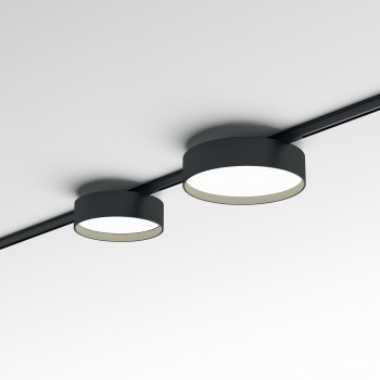 Profil sina DEVA negru Ideal Lux 370019, D11.3 cm, 10W