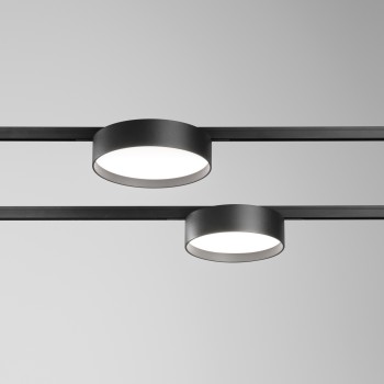 Profil sina DEVA negru Ideal Lux 370057, D11.3 cm, 15W