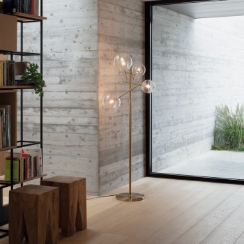 Lampadar EQUINOXE fumuriu Ideal Lux 348285, 4xG4