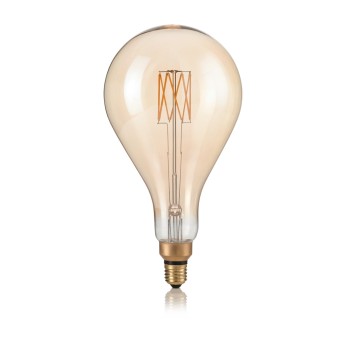 Bec LED decorativ E27 clasic A60 chihlimbar Ideal Lux 130163, 8W, 2200K