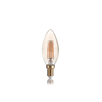 Bec LED decorativ E14 chihlimbar Ideal Lux 151649, 4W, 2200K