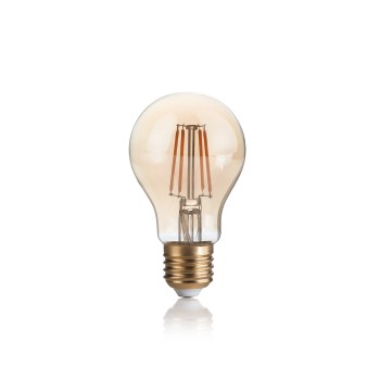 Bec LED decorativ E27 clasic A60 chihlimbar Ideal Lux 151687, 4W, 2200K