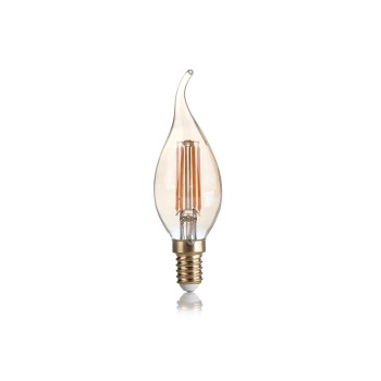 Bec LED decorativ E14 lumanare chihlimbar Ideal Lux 151663, 4W, 2200K