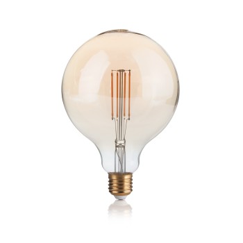 Bec LED decorativ E27 glob chihlimbar Ideal Lux 151724, 4W, 2200K