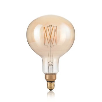 Bec LED decorativ E27 glob chihlimbar Ideal Lux 223940, 4W, 2200K, dimabil