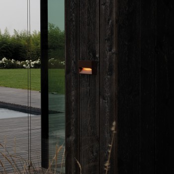 Aplica exterior LED IP65 DEDRA cafeniu Ideal Lux 316895, 1.5W