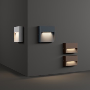 Aplica exterior LED IP65 DEDRA cafeniu Ideal Lux 328621, 1.5W