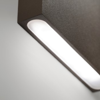 Aplica exterior LED IP65 POST-IT cafeniu Ideal Lux 335896, 3W