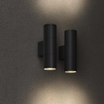 Aplica exterior IP54 GUN negru Ideal Lux 092317, 2xE27